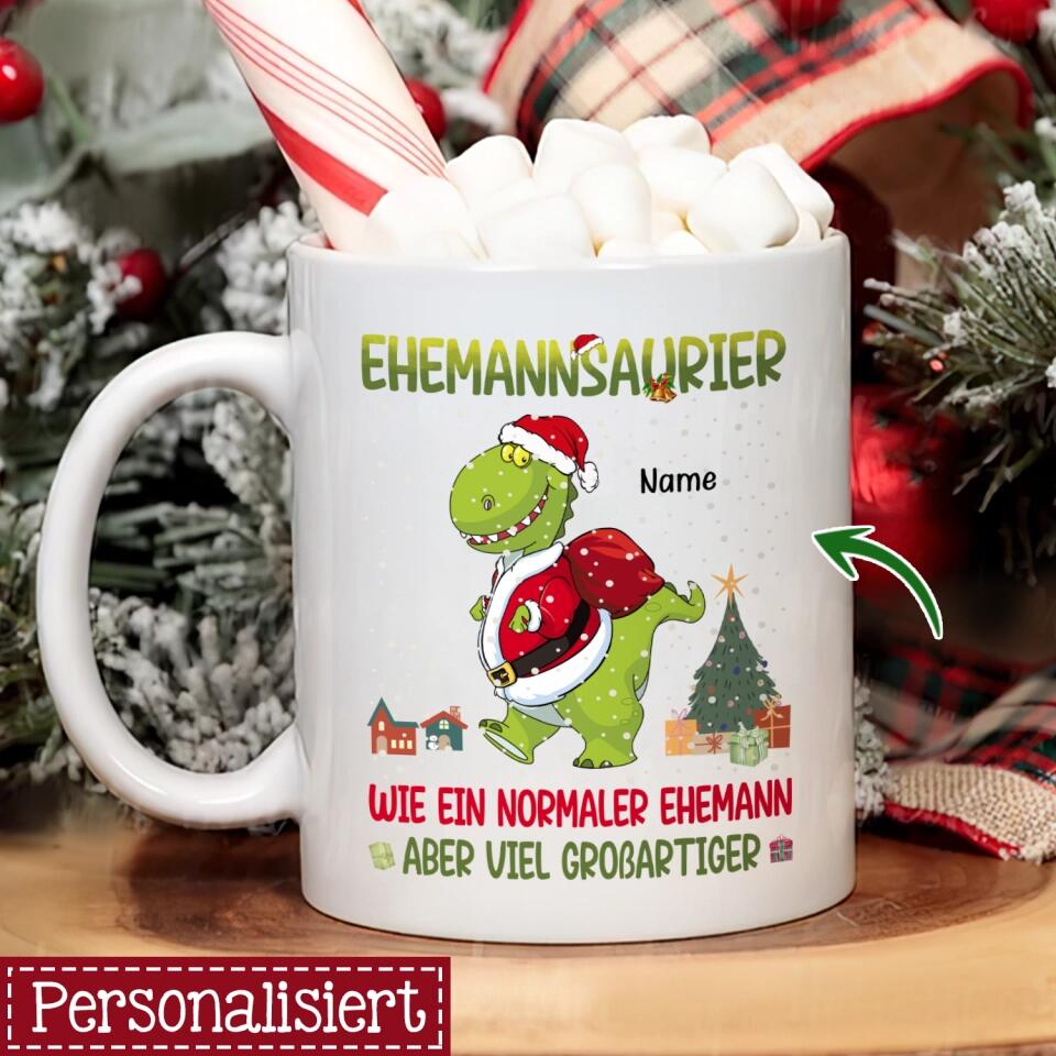 Personalisierte Tasse für Ehemann | personalisierte Geschenke für Ehemann | Ehemannsaurier wie ein normaler Ehemann aber viel großartiger