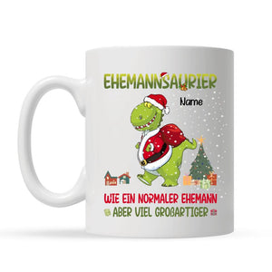 Personalisierte Tasse für Ehemann | personalisierte Geschenke für Ehemann | Ehemannsaurier wie ein normaler Ehemann aber viel großartiger