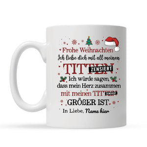 Personalisierte Tasse für Freund/Ehemann | personalisierte Geschenke für Freund/Ehemann | Ich liebe dich mit all mein Herz