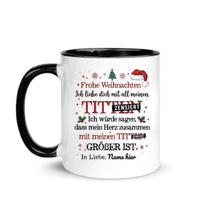 Personalisierte Tasse für Freund/Ehemann | personalisierte Geschenke für Freund/Ehemann | Ich liebe dich mit all mein Herz