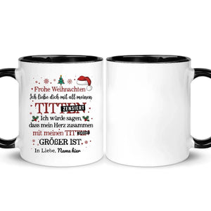 Personalisierte Tasse für Freund/Ehemann | personalisierte Geschenke für Freund/Ehemann | Ich liebe dich mit all mein Herz