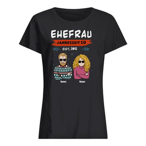 Personalisiertes T-shirt für Ehemann | personalisierte Geschenke für Ehemann | Ehemann/Ehefrau Jahreszeit