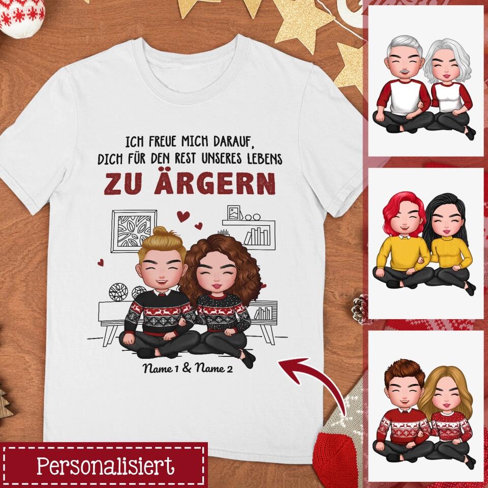 Personalisiertes T-shirt für Ehemann | personalisierte Geschenke für Ihn | Ich freue mich darauf, dich für den Rest unseres Lebens zu ärgern