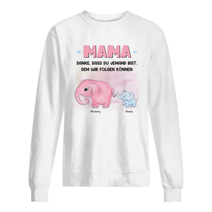 Personalisiertes T-shirt für Mama | personalisierte Geschenke für Mutter | Danke Dass Du Jemand Bist Dem Wir Folgen Können