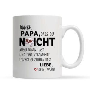 Personalisierte Tasse für Papa | personalisierte Geschenke für Vater | Danke, Papa, dass du nicht ausgezohen hast