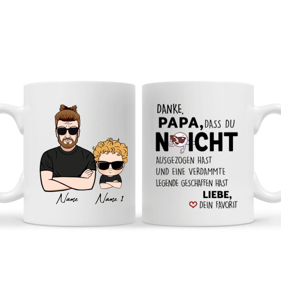 Personalisierte Tasse für Papa | personalisierte Geschenke für Vater | Danke, Papa, dass du nicht ausgezohen hast