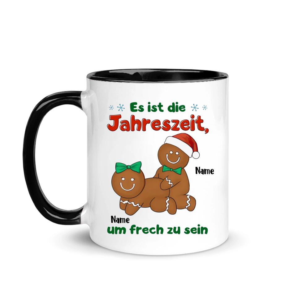 Personalisierte Tasse für Paare | personalisierte Geschenke für Pärchen | Es ist die Jahreszeit, um frech zu sein