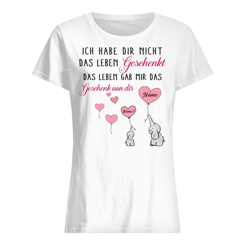 Personalisiertes T-shirt für Oma| personalisierte Geschenke für Großmutter | Ich habe dir nicht  das Leben geschenkt