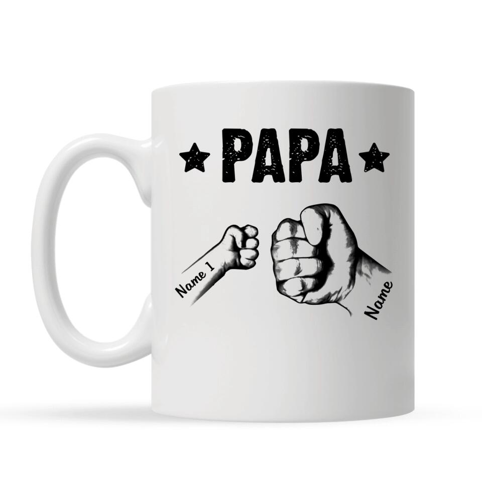 Personalisierte Tasse für Papa | personalisierte Geschenke für Vater | Von Hand zu Hand