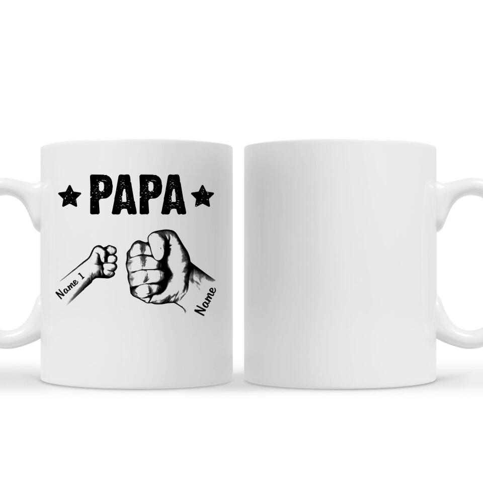 Personalisierte Tasse für Papa | personalisierte Geschenke für Vater | Von Hand zu Hand