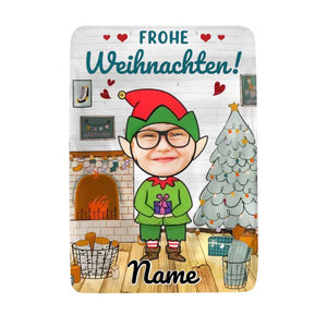 Personalisierte Babydecke | personalisierte Geschenke für kinder | Weihnachtsdecke mit Foto und Namen des Babys