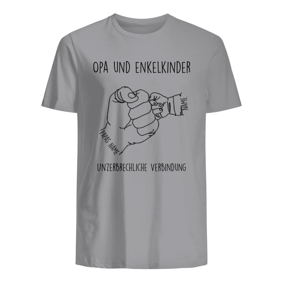 Personalisiertes T-shirt für Opa | personalisierte Geschenke für Großvater | Opa and Enkelkinder Unzerbrechliche Verbindung