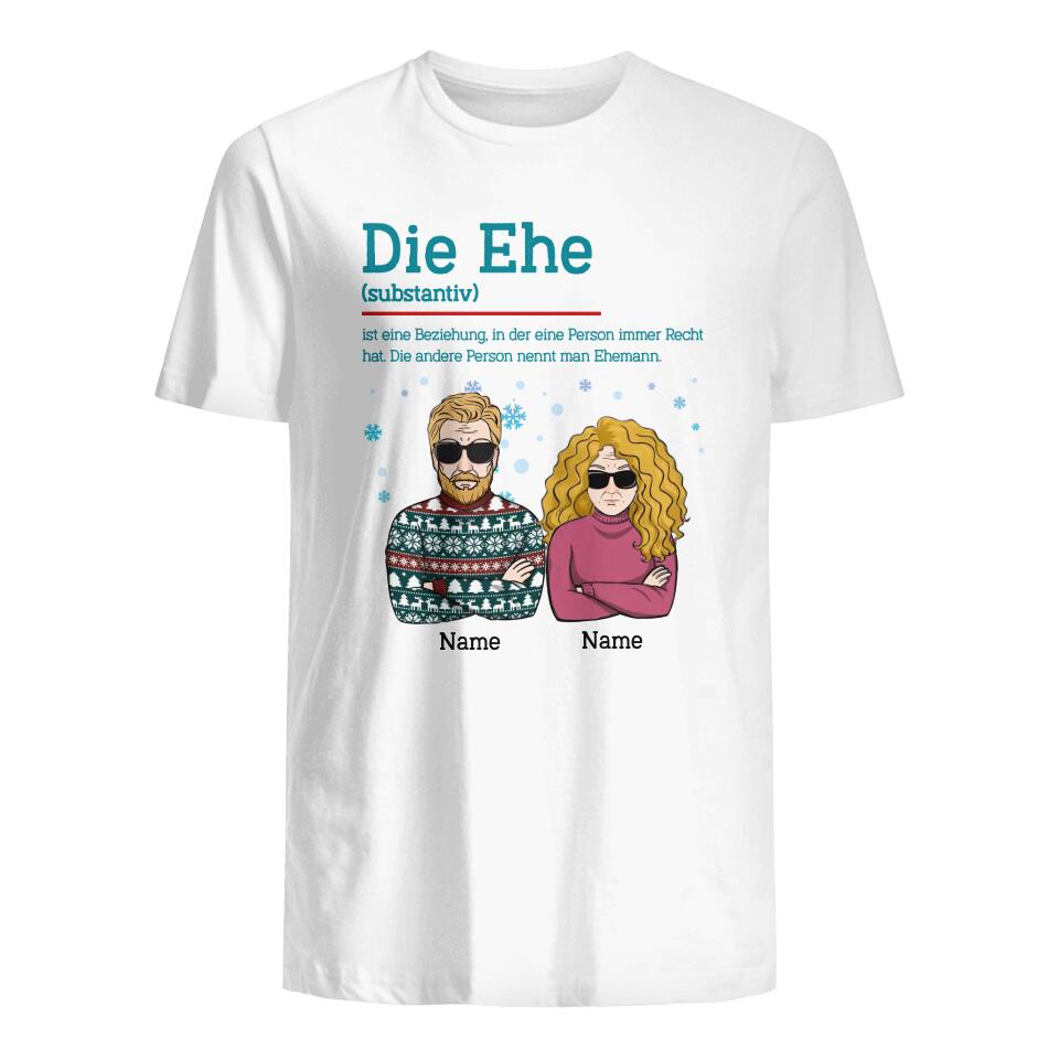 Personalisiertes T-shirt für Ehemann | personalisierte Geschenke für Ehemann | Die Ehe