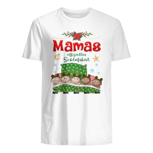 Personalisiertes T-shirt für Mama | personalisierte Geschenke für Mama | Mamas offizielles Schlafshirt