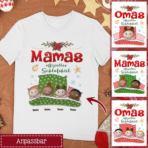 Personalisiertes T-shirt für Mama | personalisierte Geschenke für Mama | Mamas offizielles Schlafshirt