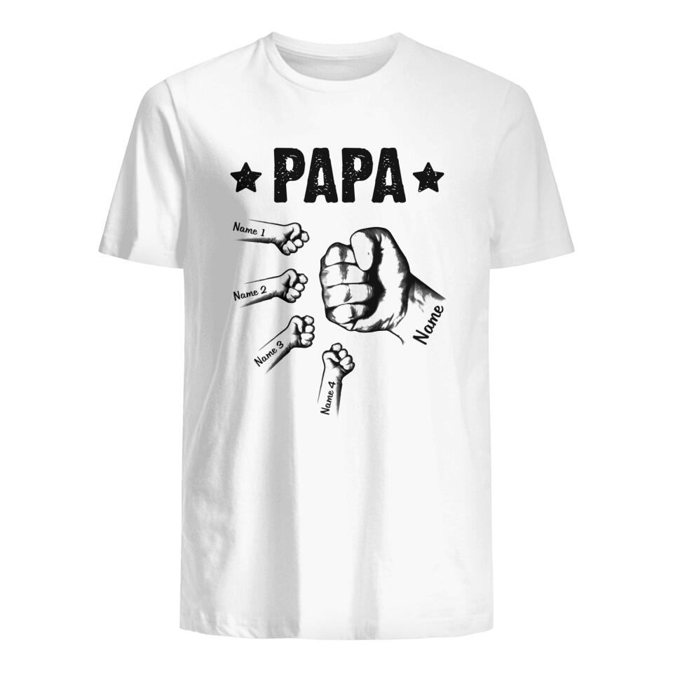 Personalisiertes T-shirt für Papa| personalisierte Geschenke für Vater | Von Hand zu Hand