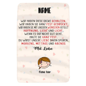 Personalisierte Decke für Oma | personalisierte Geschenke für Oma | Wir haben diese Decke gehalten