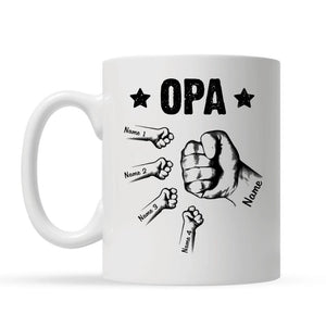 Personalisierte Tasse für Opa| personalisierte Geschenke für Großvater | Von Hand zu Hand