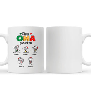 Personalisierte Tasse für Oma | personalisierte Geschenke für Großmutter | Diese Oma gehört zu