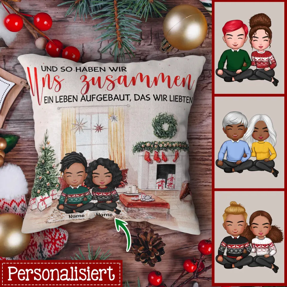 Personalisiertes Kissen für Ehemann | personalisierte Geschenke für Ehemann | Und so haben wir uns zusammen ein Leben aufgebaut, das wir liebten