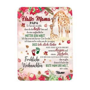 Personalisierte Babydecke | personalisierte Geschenke für Mama | Hallo Mama