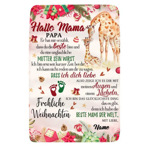 Personalisierte Babydecke | personalisierte Geschenke für Mama | Hallo Mama