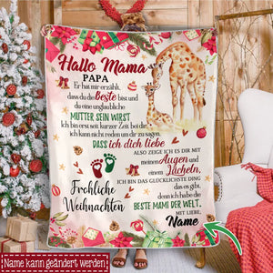 Personalisierte Babydecke | personalisierte Geschenke für Mama | Hallo Mama