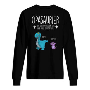 Personalisiertes T-shirt für Opa | personalisierte Geschenke für Großvater | Opasaurier