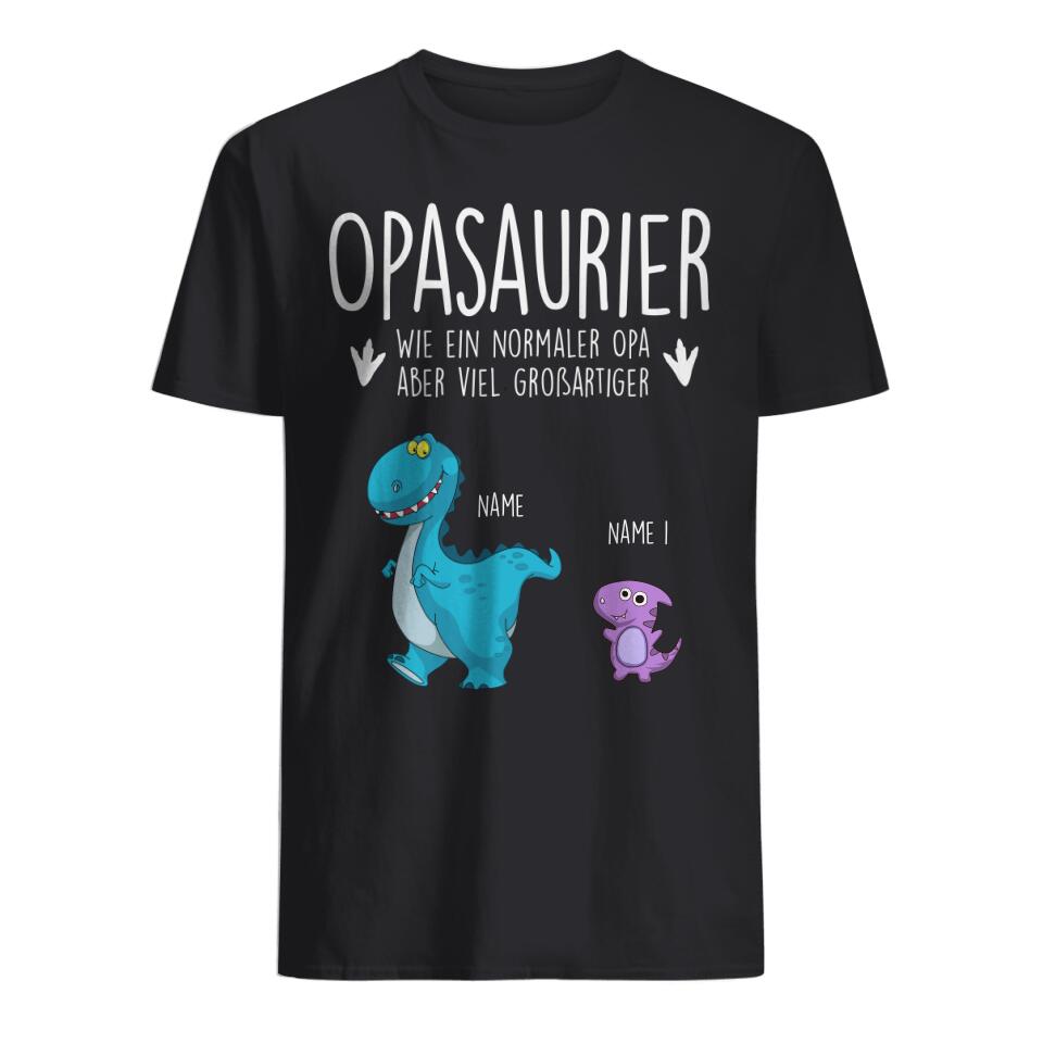Personalisiertes T-shirt für Opa | personalisierte Geschenke für Großvater | Opasaurier