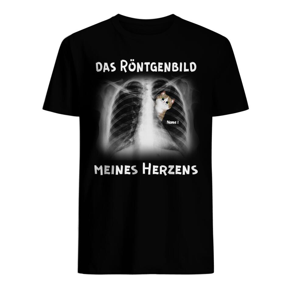 Personalisiertes T-shirt für Katzenliebhaber | personalisierte Geschenke für Katzenliebhaber | das Röntgenbild meines Herzens