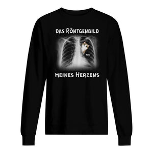 Personalisiertes T-shirt für Katzenliebhaber | personalisierte Geschenke für Katzenliebhaber | das Röntgenbild meines Herzens