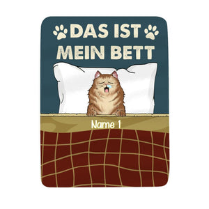 Personalisierte Decke für Katzenliebhaber | personalisierte Geschenke für Katzenliebhaber | Das Ist Unser Bett