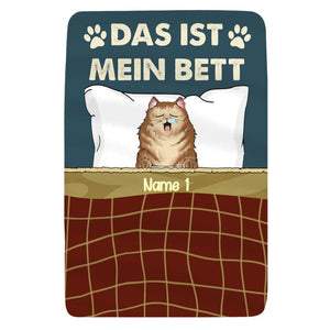 Personalisierte Decke für Katzenliebhaber | personalisierte Geschenke für Katzenliebhaber | Das Ist Unser Bett