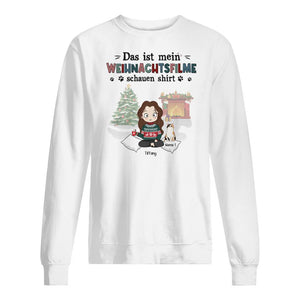 Personalisiertes T-shirt für Katzenliebhaber | personalisierte Geschenke für Katzenliebhaber | Das Ist Mein Weihnachtsfilme schauen shirt