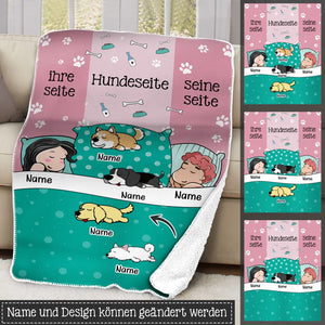 Personalisierte Decke für Hundeliebhaber| personalisierte Geschenke für Hundeliebhaber | Seine Seite Hundeseite Ihre Seite