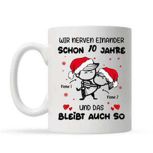 Personalisierte Tasse für Freundin | personalisierte Geschenke für sie | Weihnachtsgeschenk wir nerven einander und das bleibt auch so