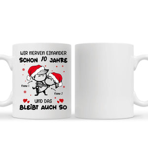 Personalisierte Tasse für Freundin | personalisierte Geschenke für sie | Weihnachtsgeschenk wir nerven einander und das bleibt auch so