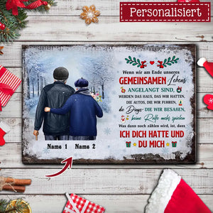 Personalisierte Leinwand für Paare | personalisierte Geschenke für Pärchen | Wenn wir am Ende unseres gemeinsamen Lebens angelangt sind