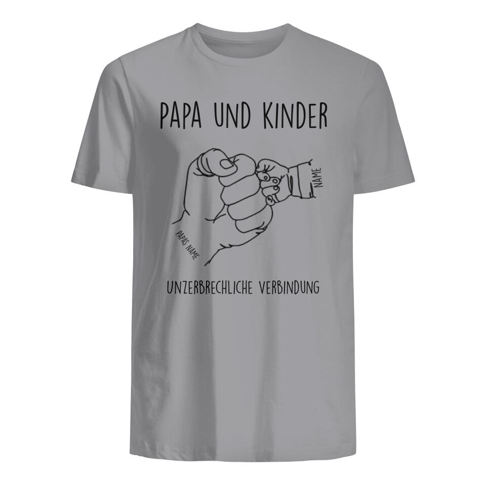 Personalisiertes T-shirt für Papa | personalisierte Geschenke für Vater| Papa und kinder Unzerbrechliche Verbindung