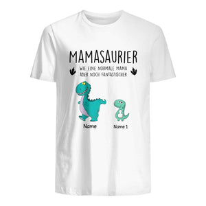 Personalisiertes T-shirt für Mama | personalisierte Geschenke für Madre | Mamasaurier Fantastischer