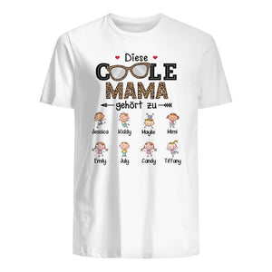 Personalisiertes T-shirt für Oma | personalisierte Geschenke für Oma | Diese Coole Oma Gehört Zu