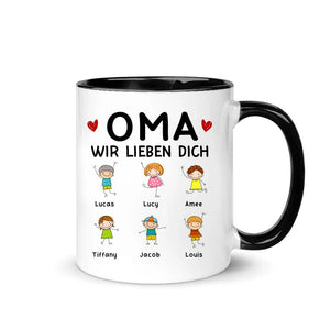 Personalisierte Tasse für Oma | personalisierte Geschenke für Oma | Oma wir lieben dich