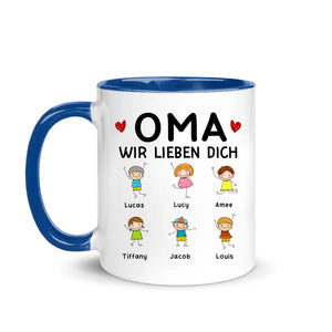 Personalisierte Tasse für Oma | personalisierte Geschenke für Oma | Oma wir lieben dich