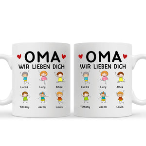 Personalisierte Tasse für Oma | personalisierte Geschenke für Oma | Oma wir lieben dich