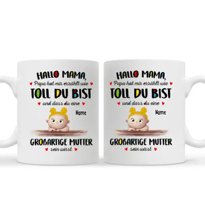 Personalisierte Tasse für Mama | personalisierte Geschenke für Mutter | Hallo Mama Großartige Mutter