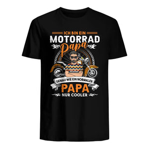 Motorrad-Papa, Personalisierbar Herren T-Shirt Für Papa