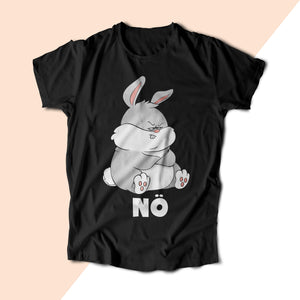 Unisex T-shirt Nö Mürrisches Kaninchen - Hamyso