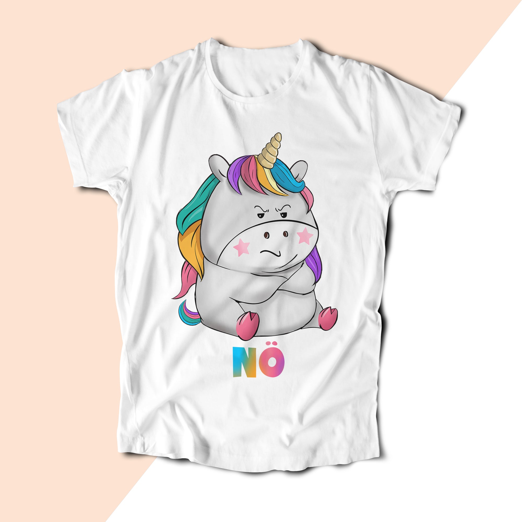 Unisex T-shirt Nö Mürrisches Fettes Einhorn - Hamyso